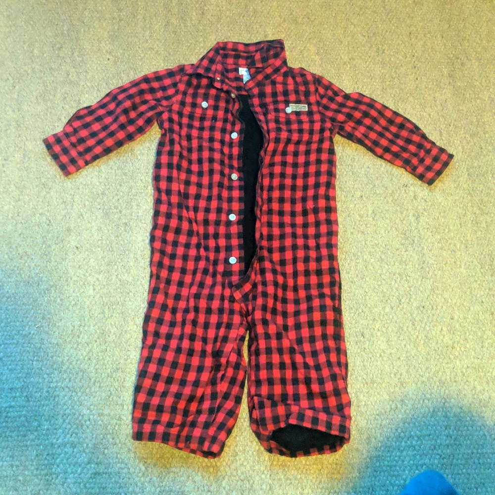 Ralph Lauren childrens buffalo plaid onesy